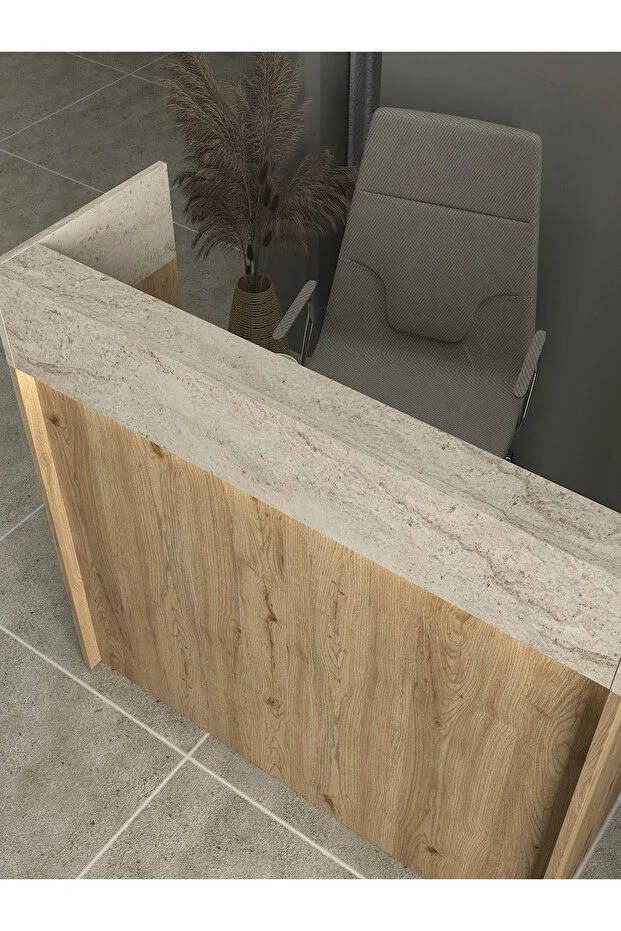 Wilko Çekmeceli Led Işıklı Karşılama Bankosu 110cm Sepet Traverten